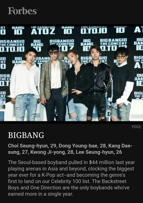韩国Big Bang组合入选全球30岁以下30名最具潜力杰出人士排行榜 - ảnh 1