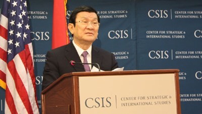 Staatspräsident Truong Tan Sang hält Rede im CSIS - ảnh 1