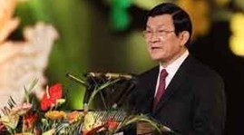 Staatspräsident Truong Tan Sang besucht Thai Nguyen - ảnh 1