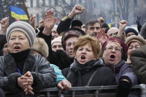Große Demonstrationen in der Ukraine - ảnh 1
