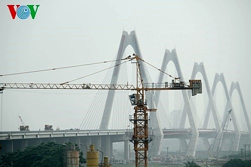 Nhat Tan-Brücke in Hanoi vier Monate vor Einweihung - ảnh 7
