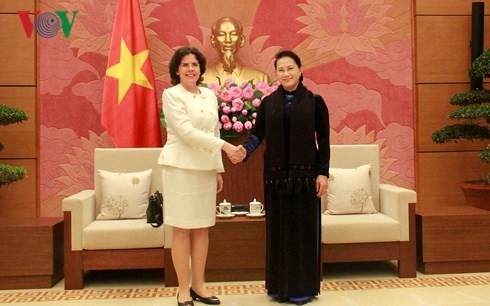 Parlamentspräsidentin Nguyen Thi Kim Ngan empfängt Botschafter aus Kuba und Spanien - ảnh 1
