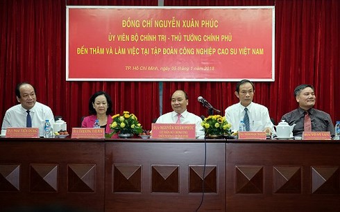  Premierminister Nguyen Xuan Phuc besucht Kautschuk-Konzern - ảnh 1