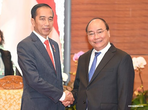 Premierminister Nguyen Xuan Phuc trifft indonesischen Präsidenten - ảnh 1