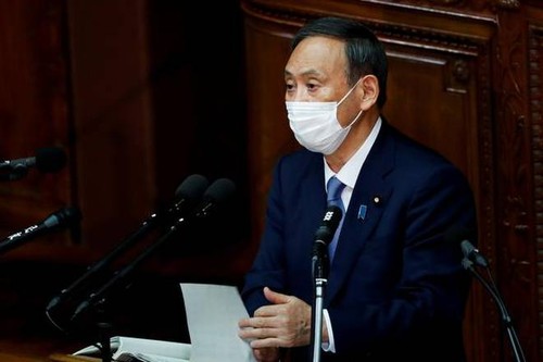 Japans Premierminister Suga Yoshihide hält Rede über Politik auf Parlamentssitzung - ảnh 1