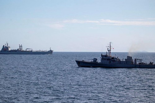 Marine der Vierergruppe und Frankreich führen Manöver im Indischen Ozean durch - ảnh 1