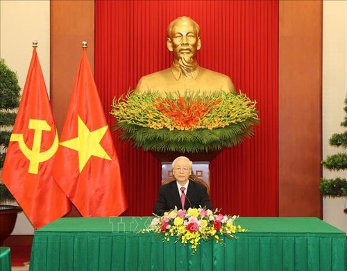 KPV-Generalsekretär Nguyen Phu Trong telefoniert mit seinem kubanischen Amtskollegen - ảnh 1
