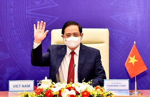 Premierminister Pham Minh Chinh nimmt an erweitertem Online-Gipfelkonferenz zur Zusammenarbeit der Mekong-Subregion teil - ảnh 1
