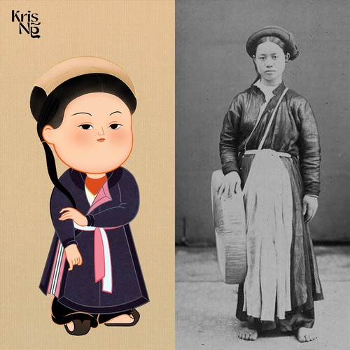 Frauentrachten in der Nguyen-Dynastie waren nicht eintönig - ảnh 1