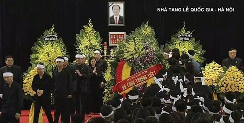 Efectúan acto fúnebre en memoria del presidente vietnamita Tran Dai Quang - ảnh 1