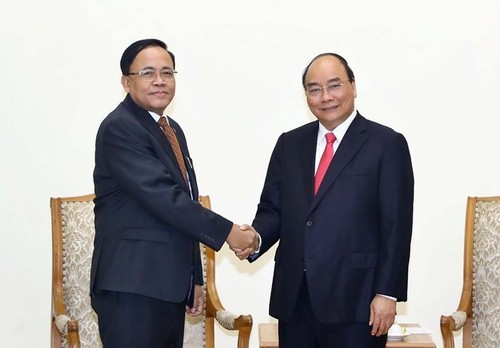 Premier vietnamita recibe al ministro de Cooperación Internacional de Myanmar - ảnh 1