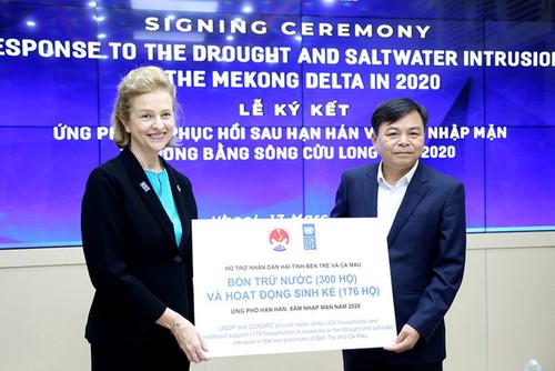 PNUD ayuda lucha contra sequía y salinización en el delta del Mekong de Vietnam - ảnh 1