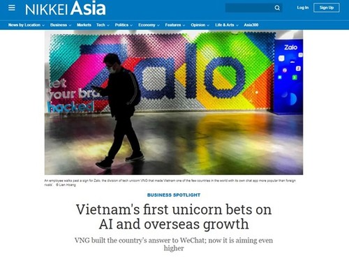 Periódico japonés destaca el primer unicornio tecnológico de Vietnam - ảnh 1