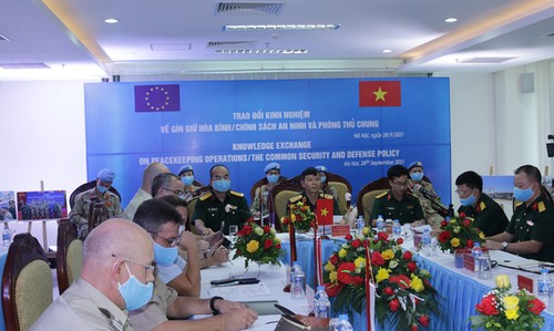 Vietnam y UE comparten experiencias en mantenimiento de la paz y gestión de crisis - ảnh 1