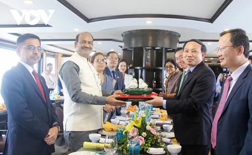 Presidente de la Cámara Baja del Parlamento indio visita la bahía de Ha Long - ảnh 1