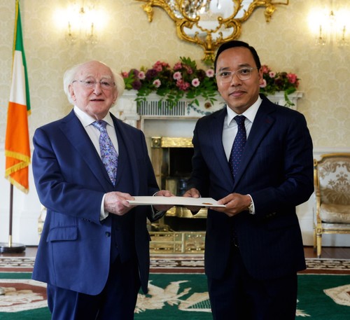 Embajador de Vietnam presenta las cartas credenciales al presidente de Irlanda - ảnh 1