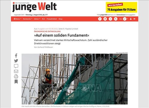 Periódico alemán destaca el fundamento sólido del desarrollo vietnamita - ảnh 1