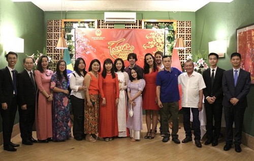 Embajada de Vietnam en Brasil celebra encuentro comunitario a inicios de año - ảnh 1