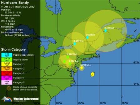Huracán Sandy sacude EEUU - ảnh 1