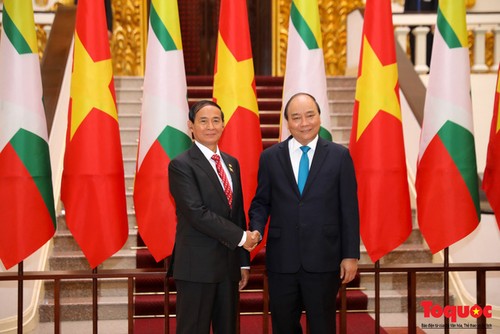 Nguyên Xuân Phuc rencontre le président birman - ảnh 1