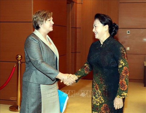 Nguyên Thi Kim Ngân reçoit la représentante de l’UNICEF au Vietnam - ảnh 1