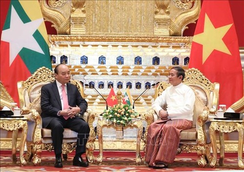 Entrevue entre le Premier ministre vietnamien et le président birman - ảnh 1