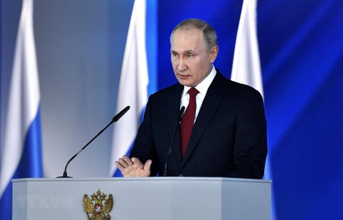 Vladimir Poutine prononce son discours annuel à l'Assemblée fédérale - ảnh 1
