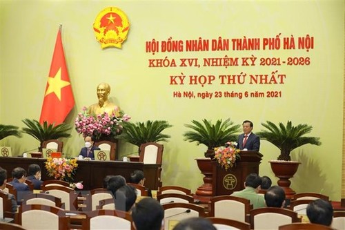Ouverture de la première session du Conseil populaire municipal de Hanoï, mandat 2021-2026  - ảnh 1