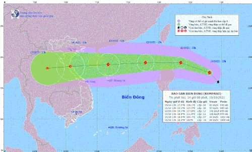 Le typhon Kompasu s’approche de la mer Orientale - ảnh 1