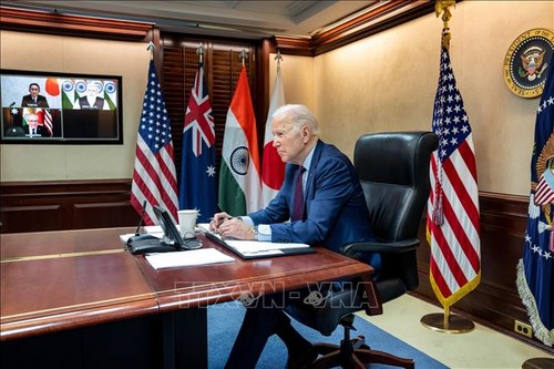 Sommet virtuel jeudi entre Biden et les dirigeants de l'alliance Quad - ảnh 1