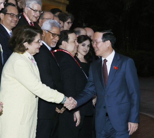 Vo Van Thuong reçoit des représentants du Mouvement international de la Croix-Rouge et du Croissant-Rouge - ảnh 1