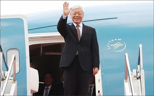 Генеральный секретарь ЦК КПВ Нгуен Фу Чонг начал официальный визит во Францию - ảnh 1