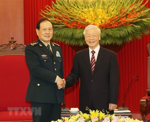 Генсек ЦК КПВ Нгуен Фу Чонг принял министра обороны Китая - ảnh 1