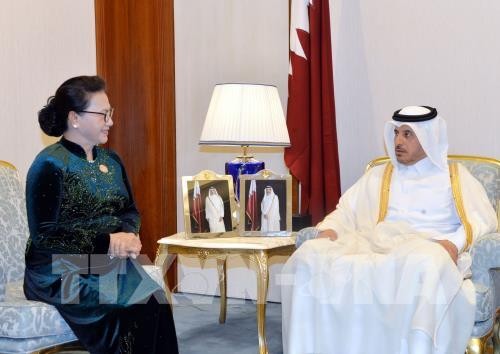 Chủ tịch Quốc hội Nguyễn Thị Kim Ngân hội kiến Thủ tướng Qatar Abdullah bin Nasser bin Khalifa Al Thani - ảnh 1