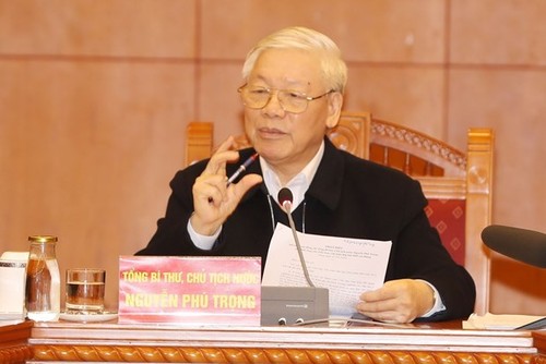 Tổng Bí thư, Chủ tịch nước Nguyễn Phú Trọng chủ trì họp Tiểu ban Văn kiện Đại hội XIII của Đảng - ảnh 1