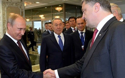 Президенты России и Украины провели двустороннюю встречу в Минске - ảnh 1