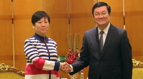 Президент СРВ принял председателя Китайского народного общества дружбы с заграницей - ảnh 1