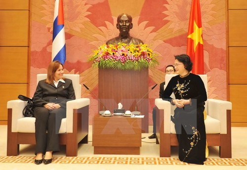 Вице-спикер вьетнамского парламента Нгуен Тхи Ким Нган приняла кубинскую коллегу - ảnh 1