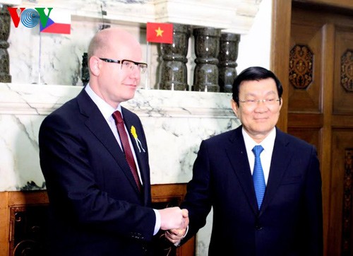 Президент Вьетнама провёл встречу с чешским премьером и завершил визит в Чехию - ảnh 1