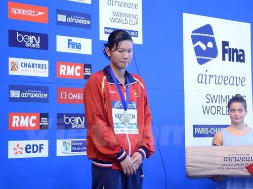 Нгуен Тхи Ань Вьен завоевала бронзовую медаль на Кубке мира по плаванию - ảnh 1