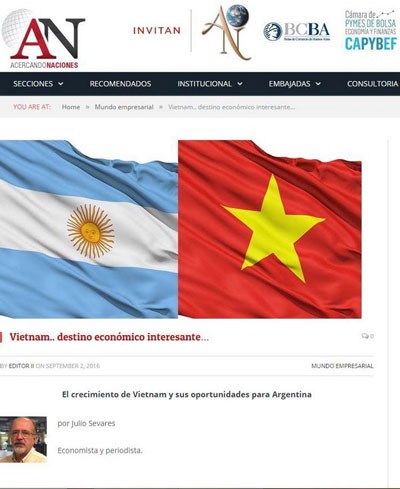 Вьетнам – важный торговый партнёр Аргентины - ảnh 1