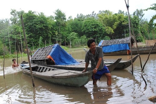 Крестьяне провинции Донгтхап зарабатывают на жизнь в сезон паводка - ảnh 1