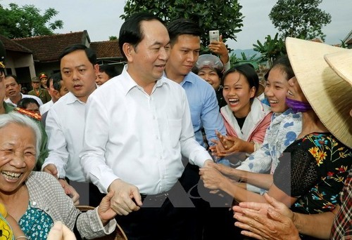 Президент СРВ Чан Дай Куанг совершил рабочую поездку в провинцию Нгеан - ảnh 1