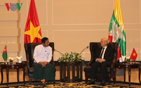 Нгуен Фу Чонг встретился с главнокомандующим вооружёнными силами Мьянмы - ảnh 2