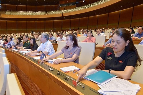 Нацсобрание Вьетнама проводит голосование по трём законопроектам и обсуждает два законопроекта - ảnh 1