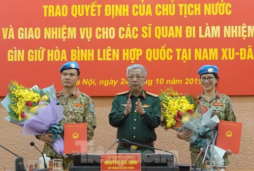 Ещё двое вьетнамских офицеров отправятся в Южный Судан на миротворческую миссию ООН - ảnh 1