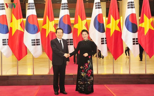 Entretien entre les présidents de l’AN Vietnamienne et sud-coréenne - ảnh 1