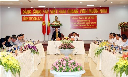 La présidente de l’Assemblée nationale travaille avec les dirigeants de Gia Lai - ảnh 1
