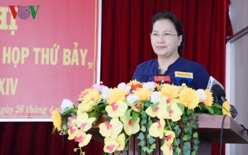 Nguyên Thi Kim Ngân à la rencontre de l’électorat à Cân Tho - ảnh 1