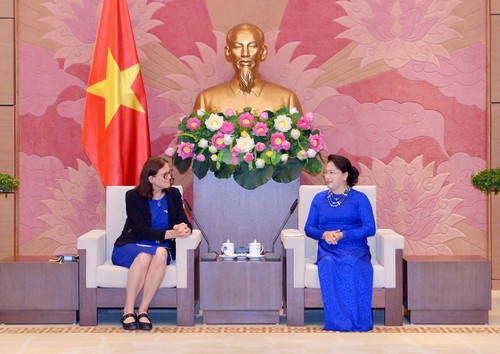 Rencontre de la Commissaire européenne au commerce avec des dirigeantes vietnamiennes - ảnh 1